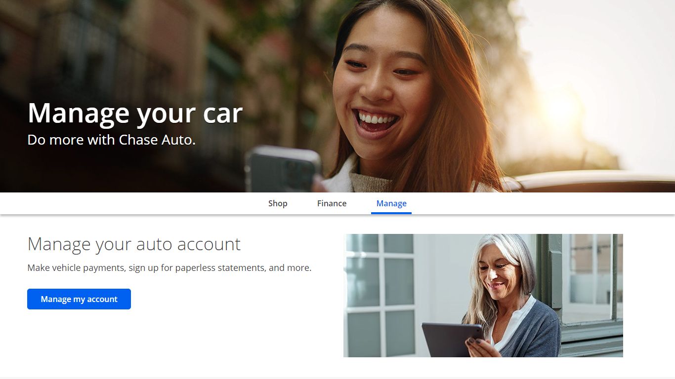 Chase Auto | Shop | Finance | Manage | Chase.com